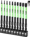 10 Piece Allen Wrench Drill Bit Set With One Quarter Inch Hex Shank 4 Inch Long Magnetic Tips S2 Steel Hex Bits Metric Sizes