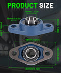 Two Pack Pillow Block Bearing Set For Husqvarna FS400 And FS400LV Walk Behind Concrete Saws Replacement For 543045052 size details
