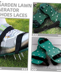 No Fuss Setup 16 Pcs Lawn Aerator Shoes Straps With Grass Spike Attachments on sneakers for gardening