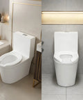 Heavy Duty Commercial Open Front Toilet Seat Built Tough For The Public Restroom Grind Elongated Shape in modern bathroom settings.