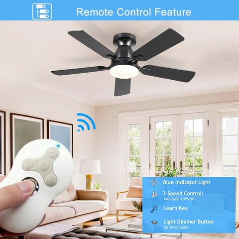 Universal Ceiling Fan Remote Control Kit With 3 Speed Light Dimmer Easy Install Plug And Play in living room setup