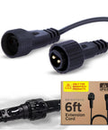 Ambience Pro Waterproof Extension Cable For Solar Outdoor String Lights, 6 ft extension cord with rugged connectors.