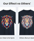 Direct To Film Transfer Film Roll 13 Inch By 328 Feet Glossy Single Sided PET Pre Treat Heat Transfer Paper comparison on T-shirts