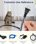 Pet No Chew Cord Protector for Dogs and Cats covering power cable with a cat in the background, showcasing flexible PVC sleeve.