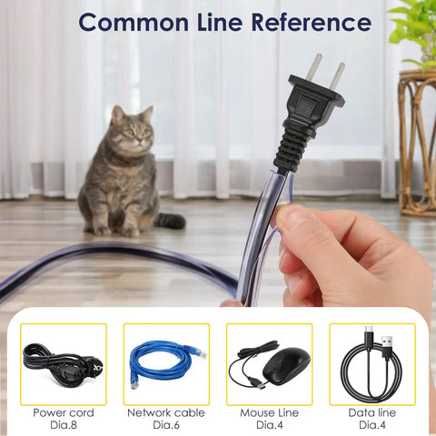 Stop Your Furry Buddies From Turning Cables Into Snacks With This Tough Chew Proof Cord Protector Sleeve covering wire