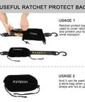 Heavy Duty Boat Trailer Transom Tie Down Ratchet Straps With S Hooks Lock Down Jet Skis Kayaks And Canoes Featuring Beast Mode Strength Ratchet protect bag for safe transport.