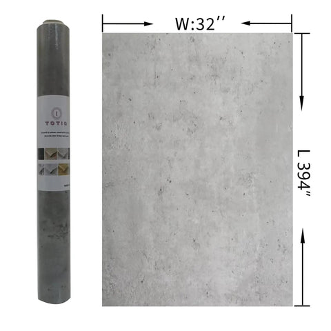 Extra Wide Concrete Texture Peel And Stick Wallpaper Grey Contact Paper 32x394 Inch Matte Thick Adhesive Waterproof Vinyl Wall Sticker For Bedroom And Living Room No Fuss Install