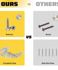 304 Stainless Steel Size Ten By Two And One Quarter Inch Flat Head Phillips Wood Screws For Drywall And Tapping comparison chart