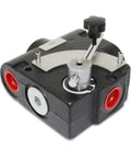 Hydraulic Adjustable Variable Flow Control Valve with Pressure Compensating Tech, cast iron body, front view
