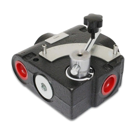 Hydraulic Adjustable Variable Flow Control Valve with Pressure Compensating Tech, cast iron body, front view
