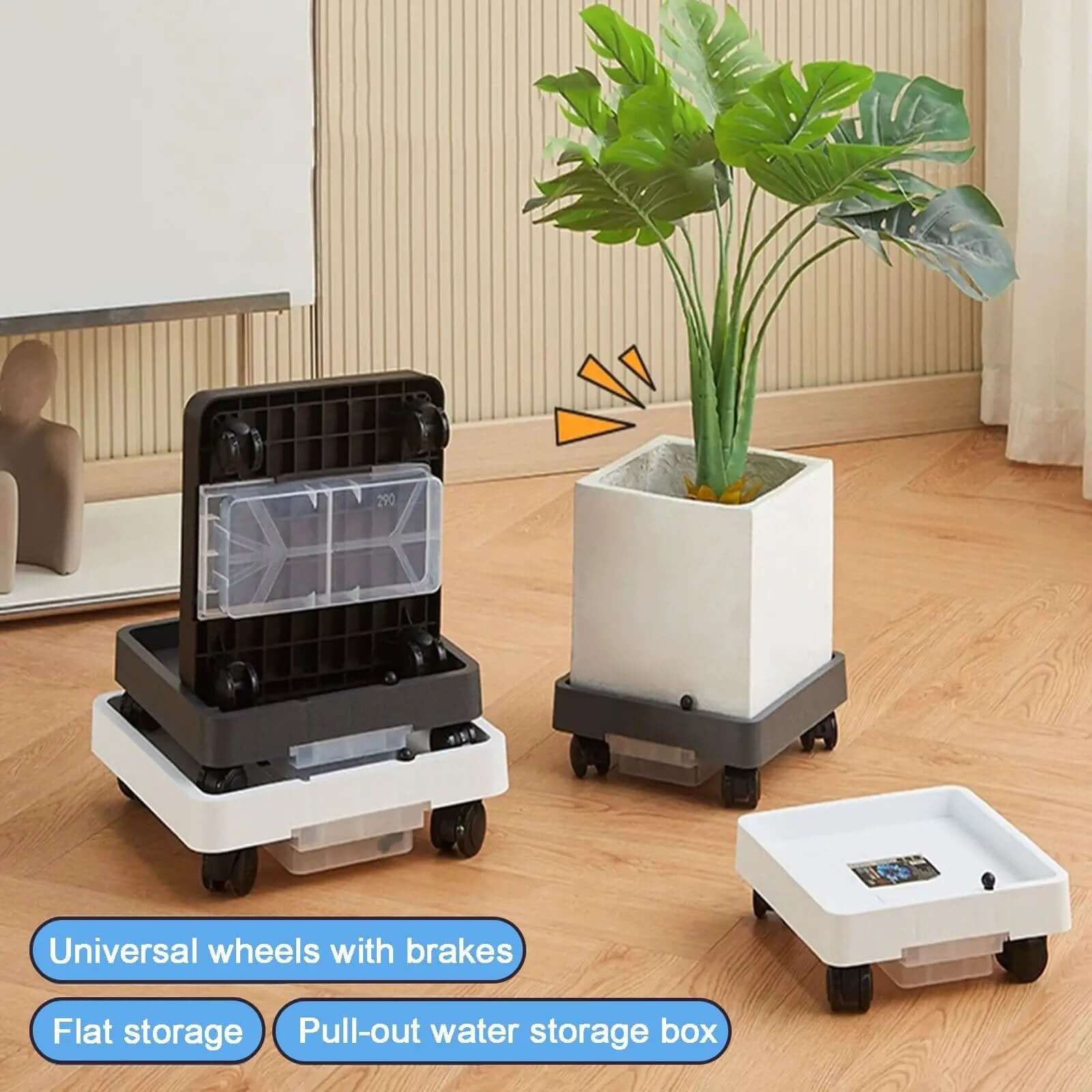 Heavy Duty Plant Drip Tray With Drawer Water Box ✓