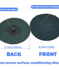 2 Inch Quick Change Sanding Discs Set For Die Grinder With Zirconia And Aluminum Oxide Abrasives visible in front and back view