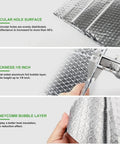 16 By 10 Foot Bubble Double Reflective Insulation Roll With Foam Core Thermal Shield For Rv Windows And Interior Doors featuring circular hole surface and 1/8 inch thickness.