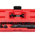 Heavy Duty Manual Impact Driver Set With Three Eighths Inch And One Half Inch Drive, Twenty Five Piece Kit For Loosening Rusted Fasteners