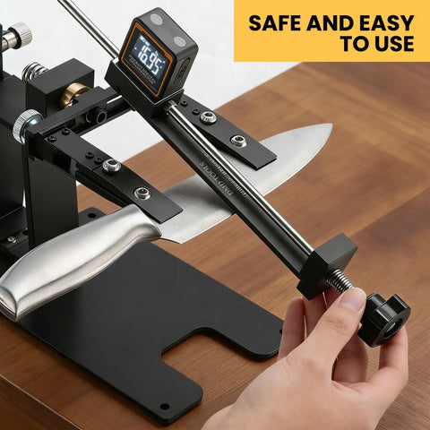 Premium Precision Knife Sharpening System With Adjustable Angle Guide Pro Grade Sharpening Kit Featuring Five Diamond And Ceramic Stones