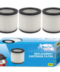 Three Pack 90398 Replacement Filter Cartridges For Most 1 To 5 Gallon Wet Dry Shop Vacs And 5 Gallon Portable Models H87S HangUp