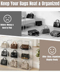 9 Pack Clear Acrylic Purse Organizer Stackable Display Bins With Magnetic Doors Dustproof Cabinet for organized storage