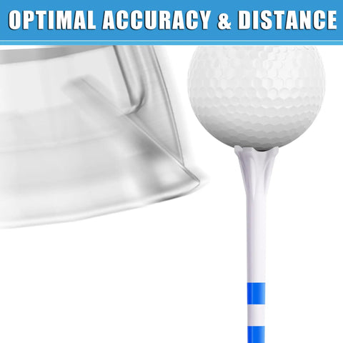 Plastic Golf Tees 170 Pack With Three Line Marking System Two Sizes 3-1/4 Inch And 1-1/2 Inch Low Friction Prongs To Cut Spin