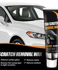 Car Paint Scratch Repair Kit With Deep Scratch Remover Paste Polishing Wax Wipe And Sponge For Vehicle Restoration At Home Quick Easy DIY Auto Body Fix next to white car