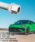 M14x1.5 Ball Seat Wheel Bolts And Lug Studs Set For Quick Wheel Swaps, 27mm Shank, Chrome Finish, Alloy Steel, with green SUV