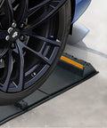 Self Adhesive Anti Skid Rubber Car Parking Guide Mat 2 Pack With Reflective Strips For Cars And Trucks Durable Garage Wheel Stopper