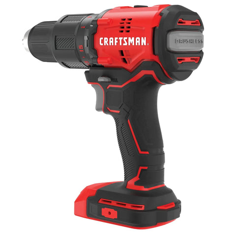 Beast Mode 20V Cordless Hammer Drill With Brushless Motor, Variable Speed, and LED Work Light, 1/2 Inch Ratcheting Chuck
