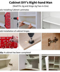 Pro Level 7 Hole Shelf Pin Jig And 2 In 1 Cabinet Hinge Boring Guide Set With Tough Steel Drill Bits for precise hinge installation.