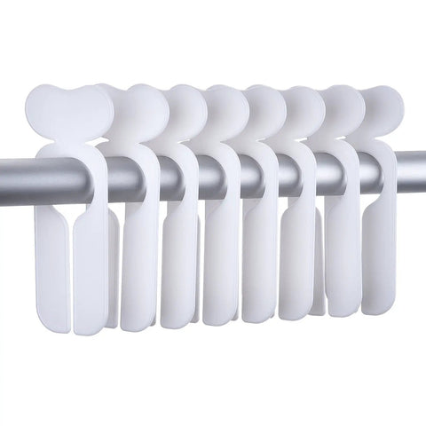 White plastic 20 Pack Closet Dividers For Hanging Clothes With Marker Pen Organization Labels For Home Or Retail Closet