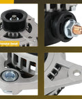 Close-up details of Alternator Replacement For Jeep Wrangler 07-11, Chrysler Town And Country 08-10, Voyager 08, Dodge Grand Caravan 08-10, And Volkswagen Routan 09-10 3.3L 3.8L Plug And Play OEM Numbers 04727865AB 04801304AA 04801304AC 4727865AB 4801304AA 4801304AC showing components and connectors.