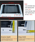 Universal Aluminum Access Panel With Smooth Shutter Vent For Drywall Or Ceiling Mount Featuring Nifty Pull Switch Operation measurements showing inner and outer diameter.