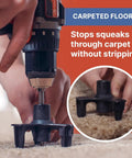 Pro Grade Replacement Screws For Dead Silent Floors Zinc Plated Rust Resistant Scored Counter Snap Fasteners To Knock Out Stubborn Creaks On Hardwood Carpet Vinyl And Linoleum Smooth As Butter 250 Pack with drill on carpet