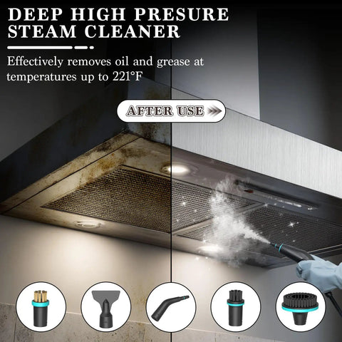 Before and after using High Pressure Steam Cleaner For Home Deep Clean Blasts Scalding Hot Vapor To Erase Tough Grease From Tile And Sofa Chemical Free Method Leaves Zero Residue Behind A Trusted Workhorse For Kitchen Garage And Auto Detailing.
