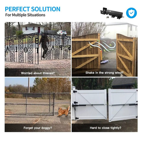 ET24 Electric Gate Lock For DC 24V Swing Gates With Automatic Locking No Fuss Heavy Duty Security Gate Lock for various gate types
