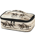 Desert Cowboys Insulated Lunch Bag With Leakproof No Spill Design Reusable Cooler with cowboy print, top angle view