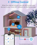 Smart LED Strip Lights 32.8ft RGB WiFi With HomeKit Siri Alexa Google Assistant And SmartThings App Control, house model with app interface