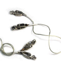 Pro Grade Fencing Body Cord and Mask Cord Set with Twin Core Copper Wires and Clips, Clear Wire, Compatible with Saber Foil Epee, Set of 2