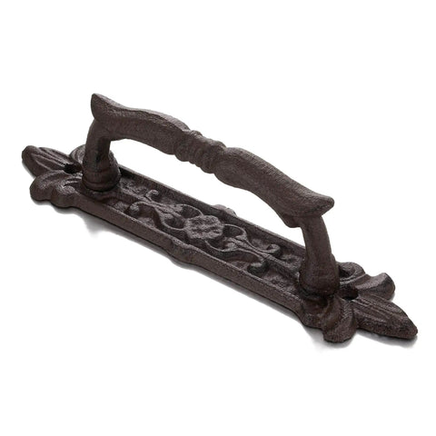 Heavy Duty 8.9 Inch Barn Door Handles 2 Pack In Rust Color Cast Iron Rustic Vintage Look For Gate Fence Outdoor Garage Closet Drawer Cabinet Pulls