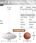 Upgrade Your Space with This Epic 20 Inch White Bubble Saucer Lantern Pendant Light Featuring Imitation Silk Shade and Sturdy Metal Frame for Modern Farmhouse Living Room Bedroom Decor Vibe Check Passed with size comparison.