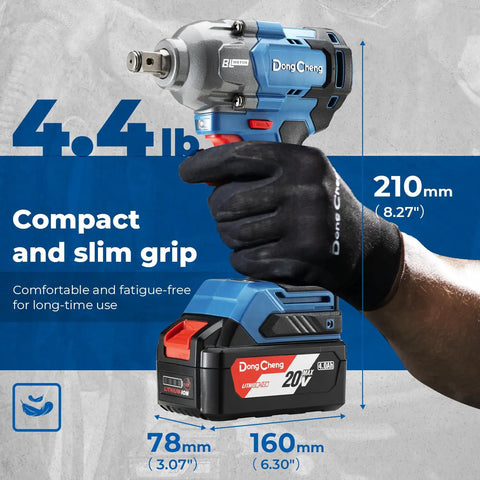 Hardcore Garage Ready 20v Brushless Impact Wrench Delivers 503 Ft Lbs No Sweat Torque Standard Drive dimensions of tool and battery