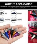 Kickass Anti Theft Spike License Plate Screws With Heavy Duty Aluminum Bolts for Cars Trucks And Motorcycles shown in hand.