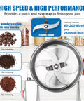 Inside view of Heavy Duty Electric Grain Mill Grinder 800g Stainless Steel Powerhouse Turbo 3000W High Speed Commercial Pulverizer