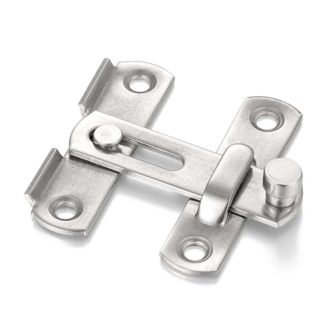 Four Pack Barn Door Latches Stainless Steel Brushed Nickel 1.89 Inch Square Flip Latches for Bi Fold Sliding Doors