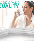 Three Eighths Inch OD LLDPE Water Tubing 25 Feet White Ideal For Reverse Osmosis Systems Deionized Water Setups Refrigerators