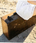 Duckbilled Hasp Toggle Lock For Jewelry Boxes And Wooden Cases Complete Hardware Kit shown on antique chest