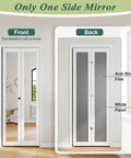 Bifold Door For 30x80 Opening With Double 15x80 Panels And Mirror Lites, Interior Bi Fold Barn Doors With Concealed Hardware Kit