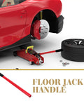 3 Ton Horizontal Hydraulic Floor Jack Handle Heavy Duty Replacement Pole Lever For Floor Jacks With Anti Slip Grip Red