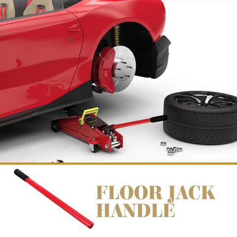 3 Ton Horizontal Hydraulic Floor Jack Handle Heavy Duty Replacement Pole Lever For Floor Jacks With Anti Slip Grip Red