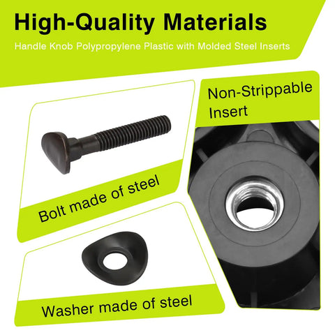 Bolt and washer in Toro Compatible Handle Knob And Screw Bolt Washer Kit For Lawn Mowers And Snow Blowers Replacement Parts Fits Recycler Series 92-2260 106-4161 107-3844 Includes 117-5976 Note Nut Not Included