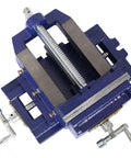 Six Inch Cross Slide Vise For Drill Press And Benchtop Milling, rugged cast iron body, wide serrated jaws, smooth XY motion.