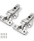 Top Rated Hidden Kitchen Cabinet Door Hinges For Full Overlay Doors With Smooth Self Closing Action and Quick Clip On Install, nickel finish.